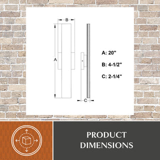 Owen Aluminum 1-Light Backlit LED Matte Black Indoor Outdoor Wall Light