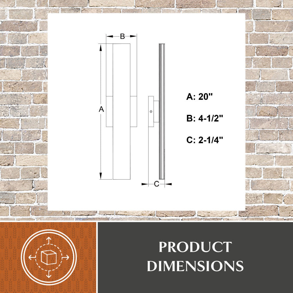 Owen Aluminum 1-Light Backlit LED Matte Black Indoor Outdoor Wall Light