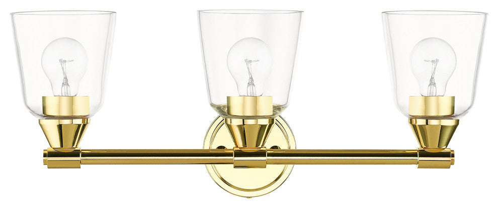 Catania 3-Light Polished Brass Vanity Sconce
