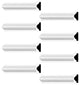 Cornice White Urethane Simple Design 8 Pieces Totaling 760" Length