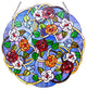 SHREVEPORT, Tiffany-glass Roses Window Panel, 24"