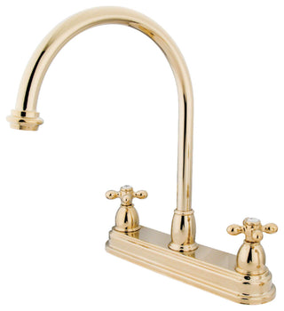Kingston Brass Centerset Kitchen Faucet, Polished Brass