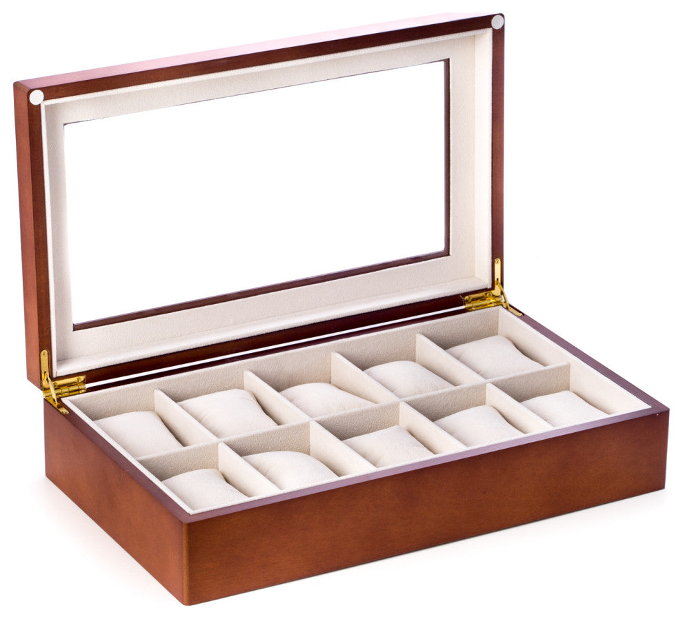 US Army Seal Brown Wood 10 Watch Case