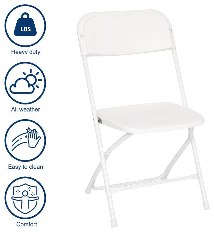 Hercules Big & Tall Commercial Folding Chair/Extra Wide 650LB. Capacity 4-Pack,