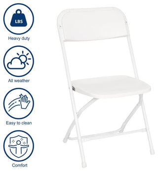 Hercules Big & Tall Commercial Folding Chair/Extra Wide 650LB. Capacity 4-Pack,