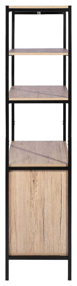 Wood Double Door Accent Cabinet with Shelf, Oak, 31'' X 16''