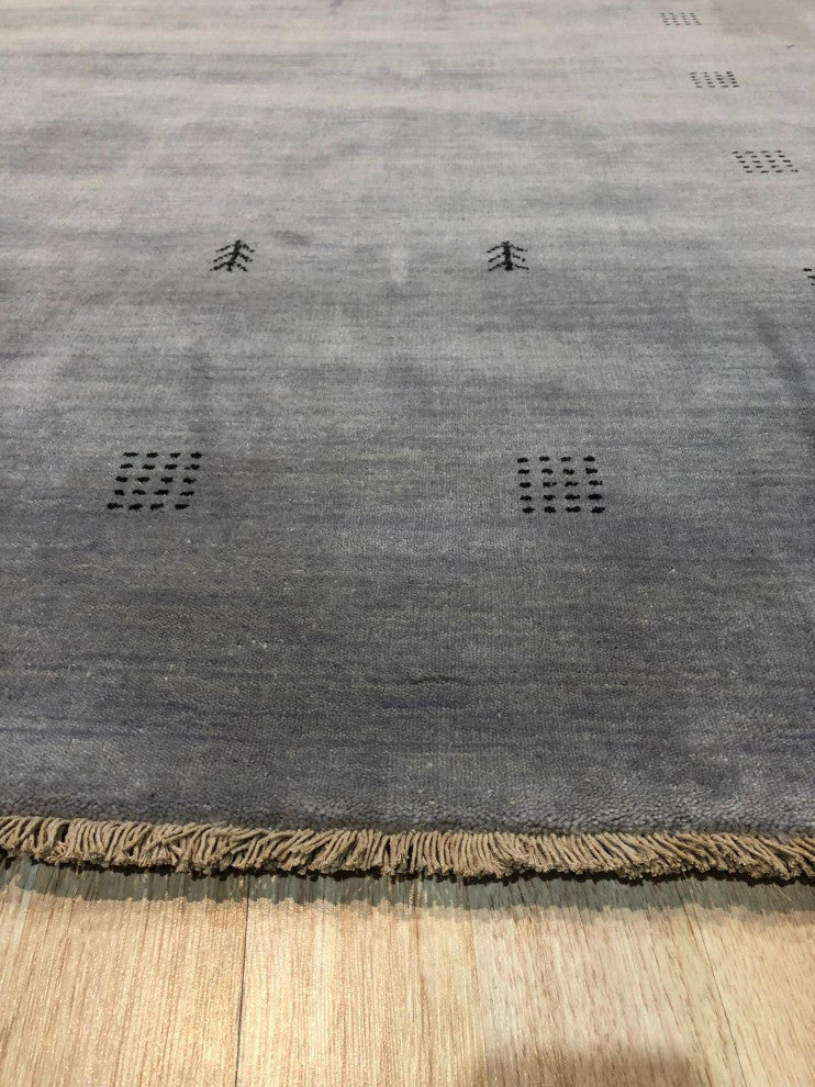 Hand-knotted Wool Gray Contemporary Transitional  Rug, 8'x10'