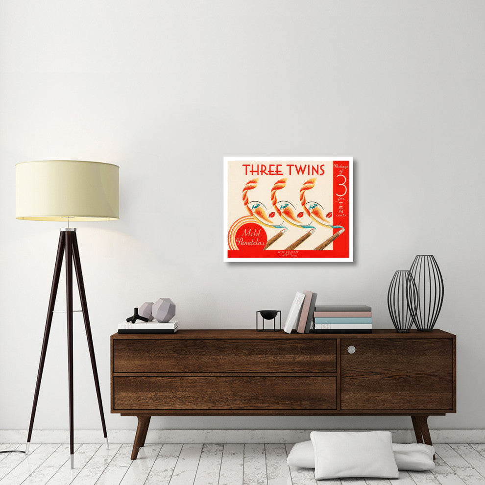 "Three Twins Mild Panatelas" Digital Paper Print by Retrolabel, 32"x26"