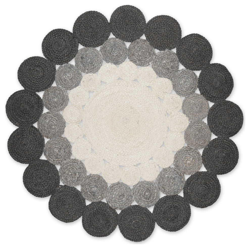 Gray Jute Braided Rug 3 Ft Round