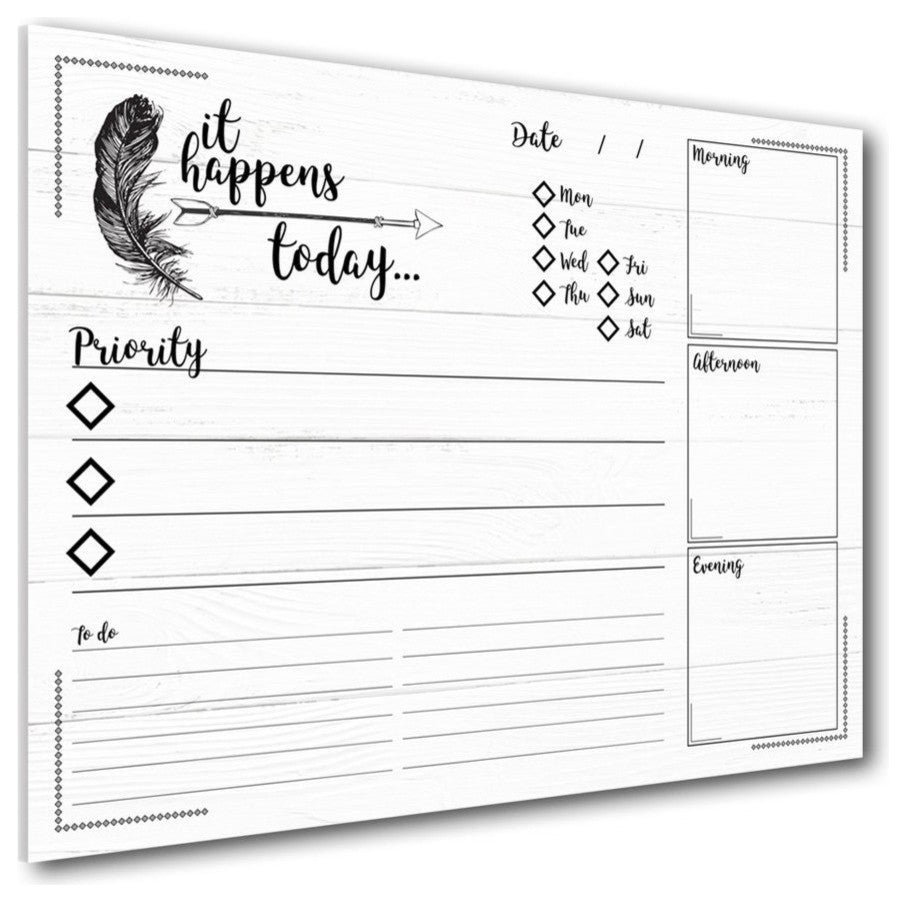R2H Methods ''It Happens Today'' Dry Erase Daily Planner on ArtPlexi