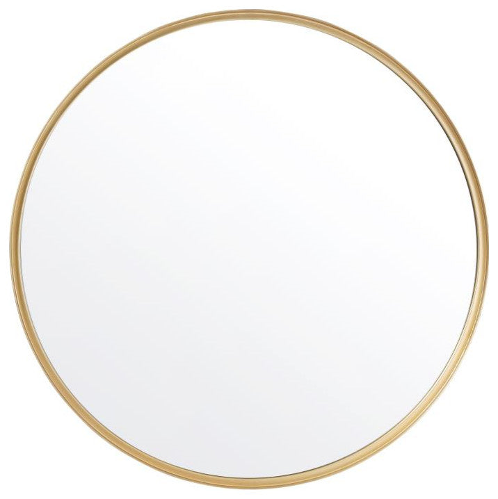 Jennifer Metal Framed Wall Mirror, Gold, 30"