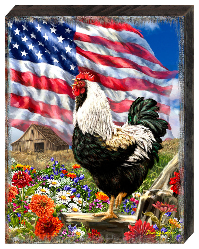 Morning, America Art Wooden Wall Art, Large 24x18