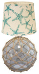 Cape Netted Glass Teal Starfish Accent Lamp