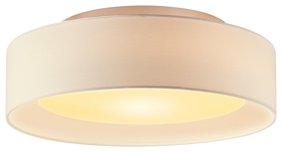 Naomi 15.75" 3 Light Flush Mount Ceiling Fixture in Beige