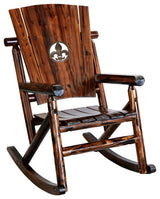 Char-Log Fleur de Lis Medallion Rocker