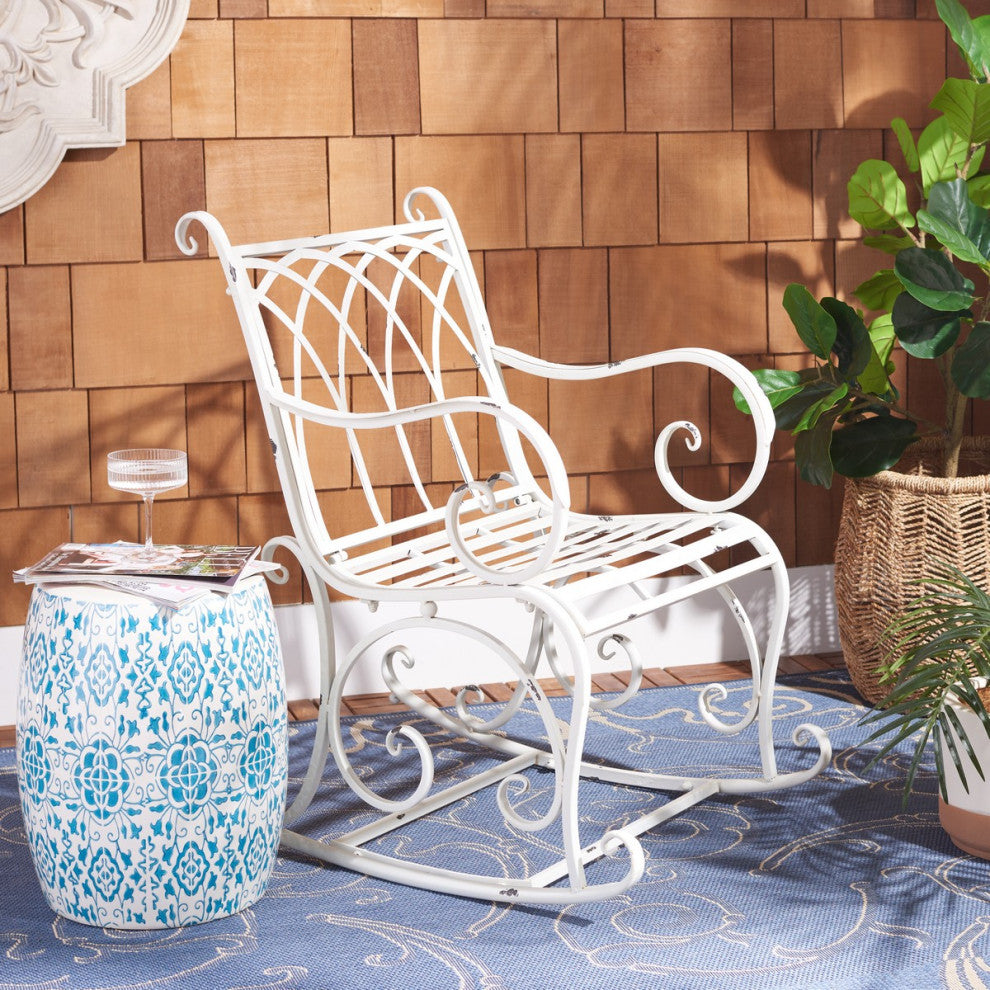 Safavieh Medrano Rocking Chair, Antique White