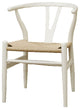 Wishbone Chair Wood, Wishbone Chair With Nature Seat, White
