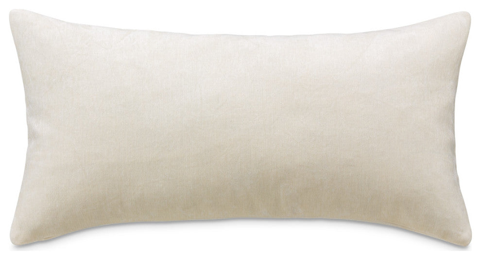 The Smith 13"x24" Oblong Chenille Pillow, Set of 2, Cream