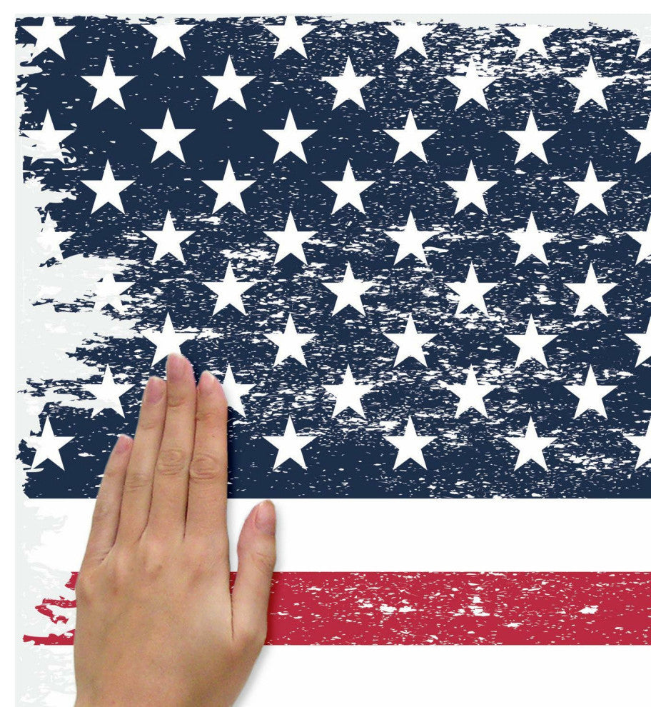 Distressed American Flag Giant Peel And Stick Wall Decals