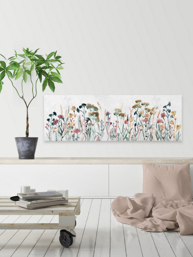 "Field of Flowers" Painting Print on Wrapped Canvas