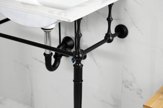 Fauceture KVPB24187W1MB 24" Console Sink, Legs, Single Hole