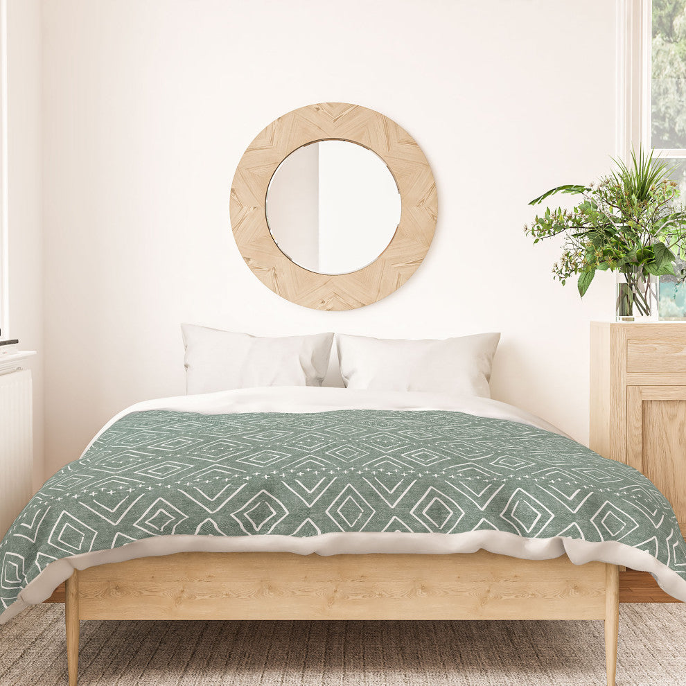 Deny Designs Little Arrow Design Co Farmhouse Diamonds Sage Bed in a Bag, Queen