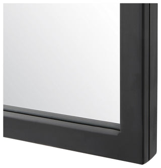 Uttermost 09746 Kenitra 24" W x 40" H Arched Framed Bathroom - Matte Black