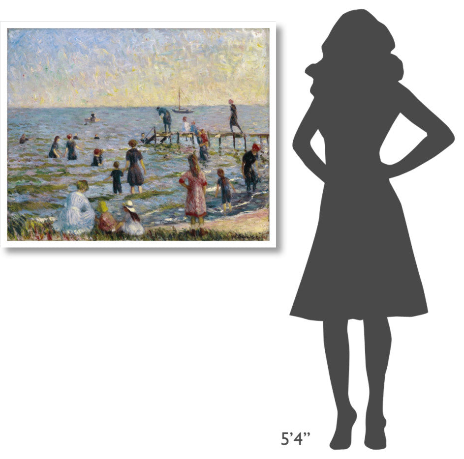 "Bathing at Bellport, Long Island, 1912" Print by William Glackens, 42"x34"