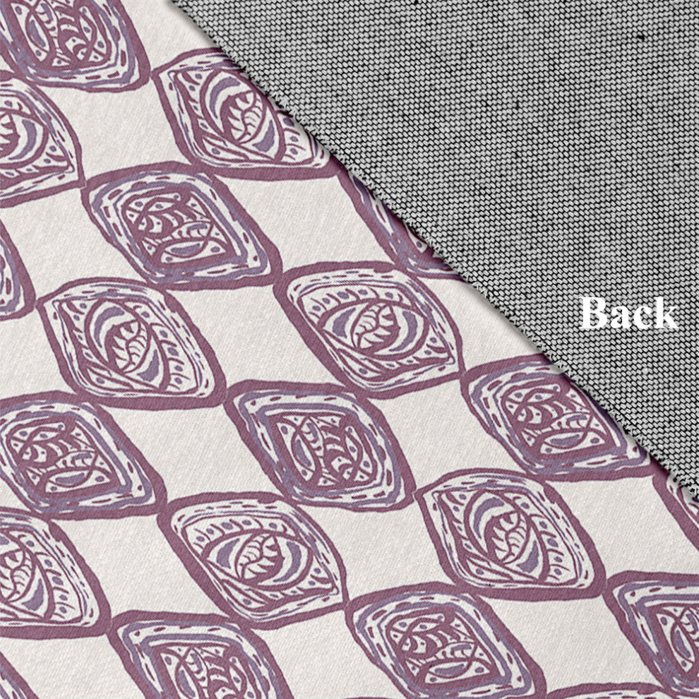 Cowry Check Rug, Purple, 5' Round
