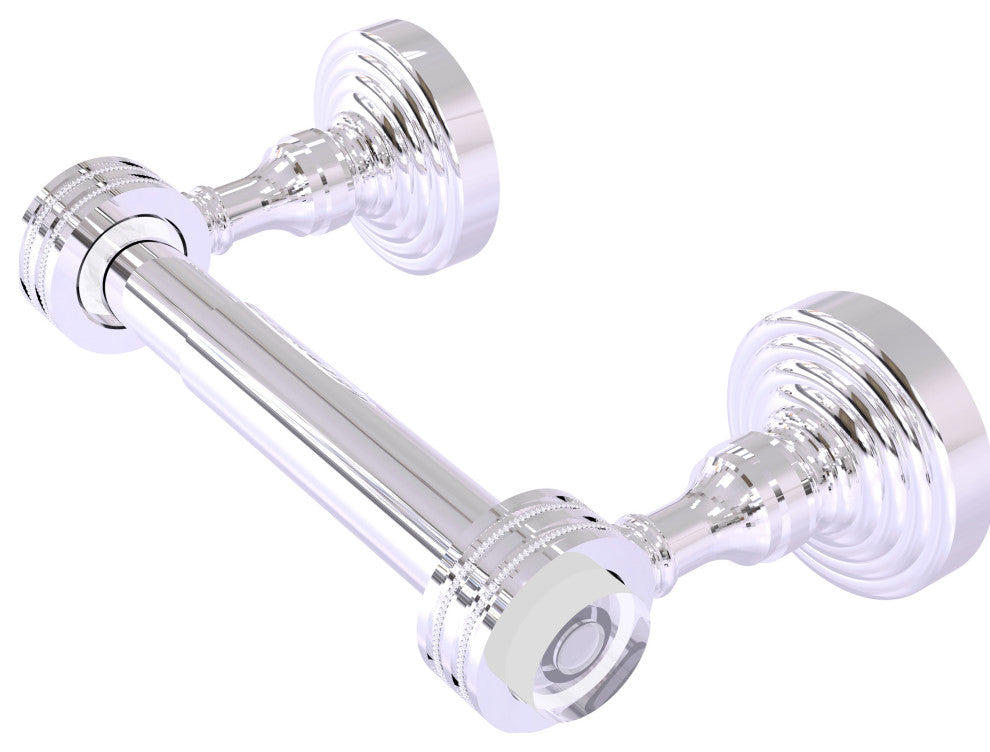 Pacific Grove 2-Post Toilet Paper Holder with Dotted Accents, Polished Chrome