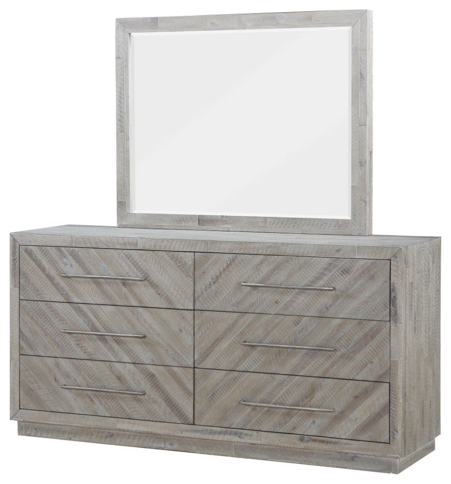 Modus Alexandra 6 Piece Full Storage Bedroom Set, Rustic Latte