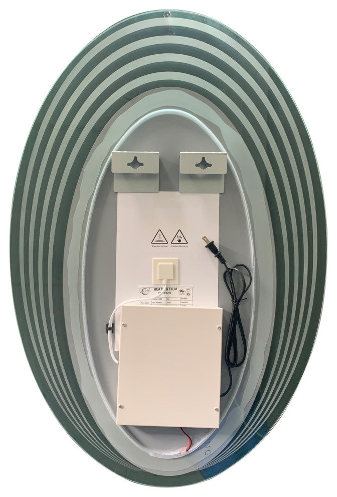 Luminosity Back Lit Oval Touchscreen Led Mirror 36" Height