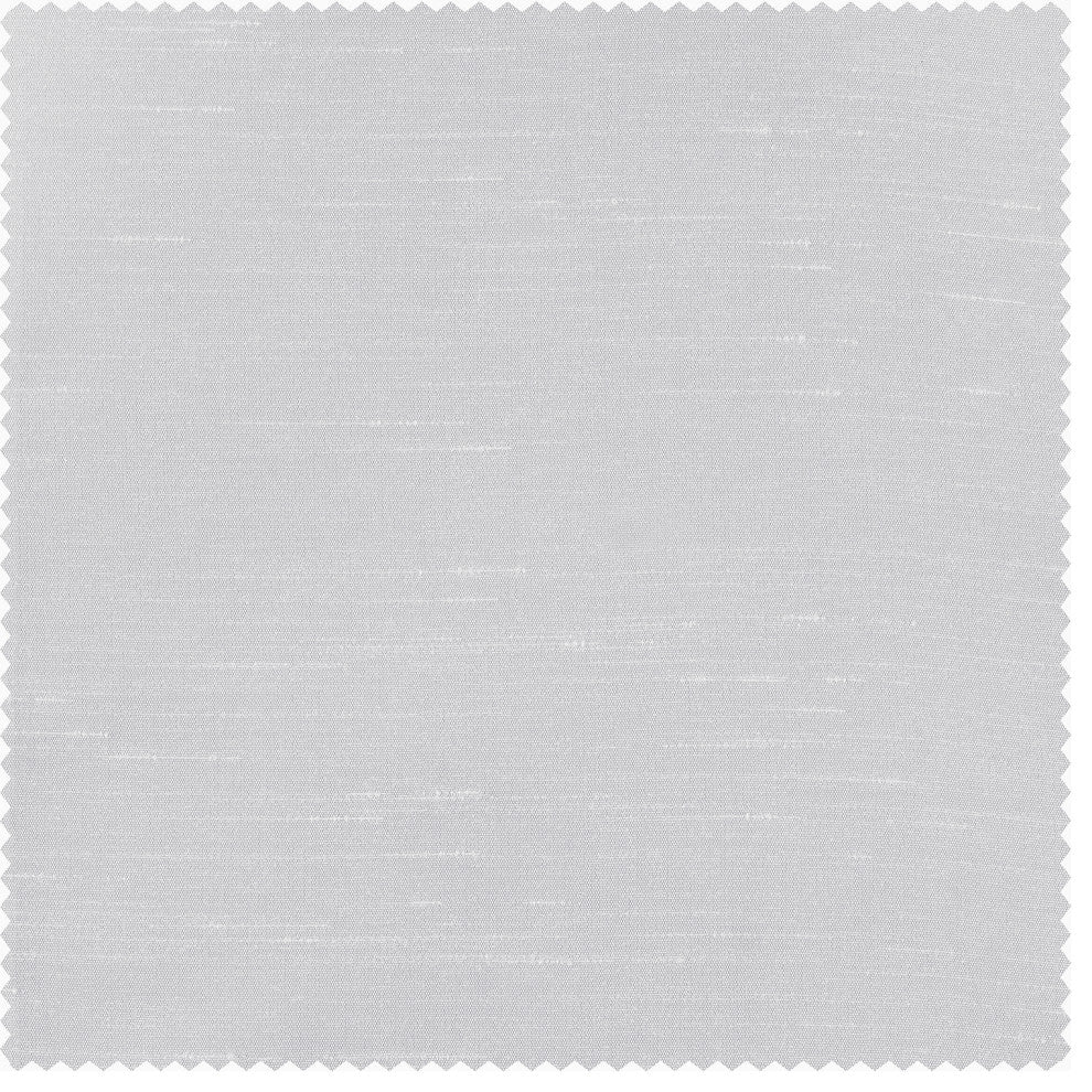 Blackout Vintage Textured Faux Dupioni Silk Curtain Single Panel, Ice, 50"x96"
