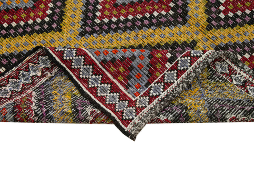 Rug N Carpet - Handmade Oriental 6' 1'' x 11' 7'' Tribal Wool Kilim Rug