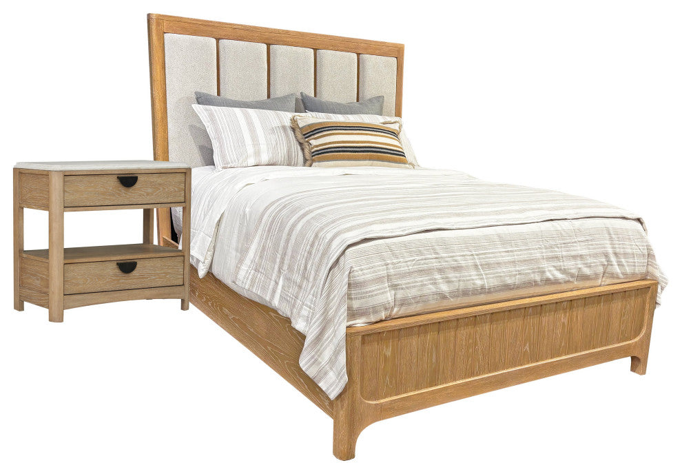 Parker House Escape Bedroom Queen 5/0 Panel Bed and Nightstand