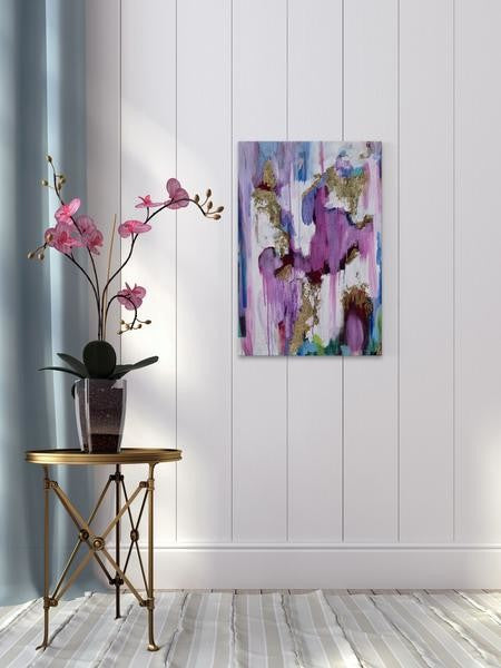 "Pink Sensation" Painting Print on Wrapped Canvas, 24"x36"