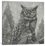 "Winter Owl Square" by Terry Fan, 26x26x1.5