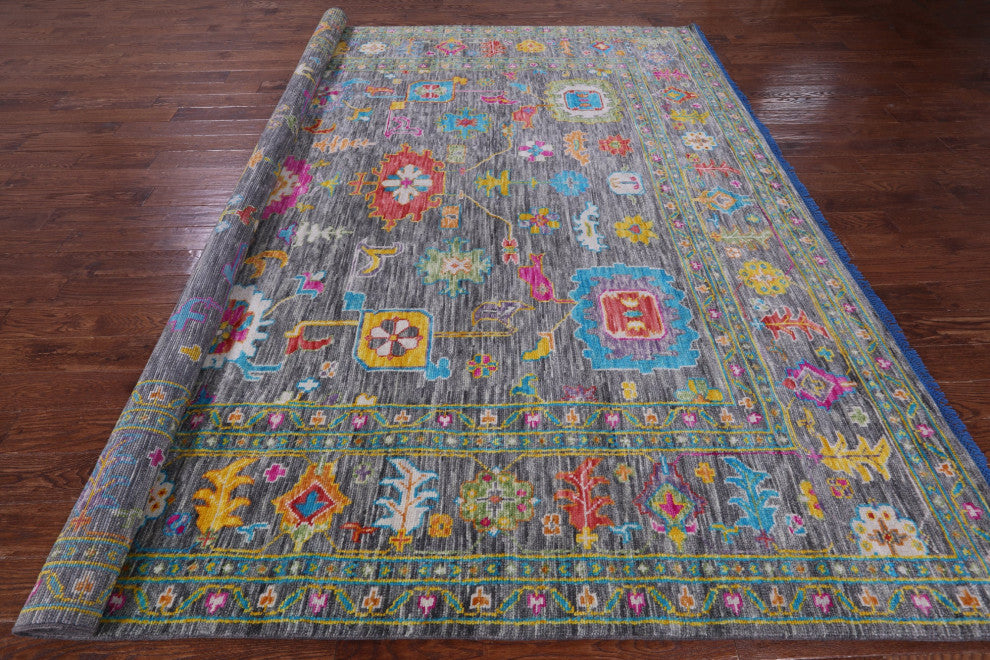 10' Square Turkish Oushak Handmade Wool Rug - Q14998