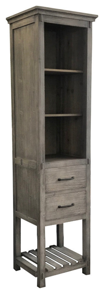 Rustic Fir Side Cabinet, Gray, Driftwood, 79"