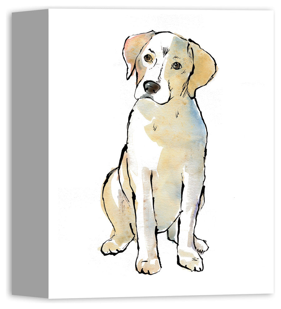 Yellow Labrador Dog 8x10 Canvas Wall Art