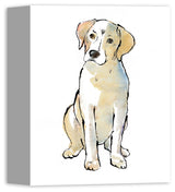 Yellow Labrador Dog 8x10 Canvas Wall Art