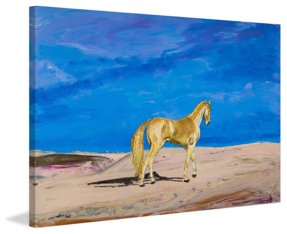 "Lonesome" Painting Print on Wrapped Canvas, 18"x12"