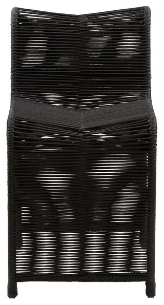 24" Lorenzo Rope Counter Stool, Set of 2, Black