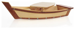 Wooden Sushi Boat Serving Tray Small
