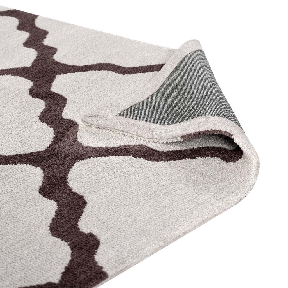 Brown and Gray Marja Moroccan Trellis 5x8 Area Rug