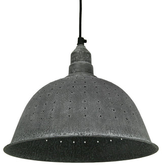 Colander Pendant Light, Weathered Zinc