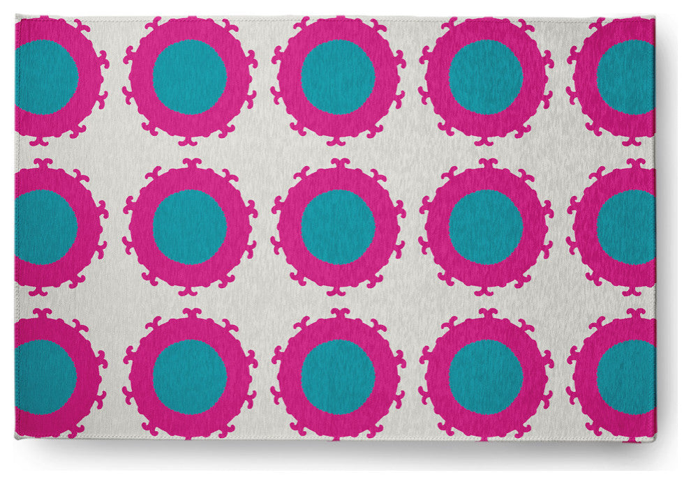 Pan Bubbles Spring Chenille Rug, Explorer Blue, 4'x6'