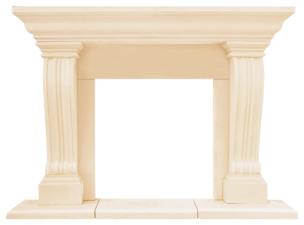 Chateau Series Jordana Cast Stone Fireplace Mantel