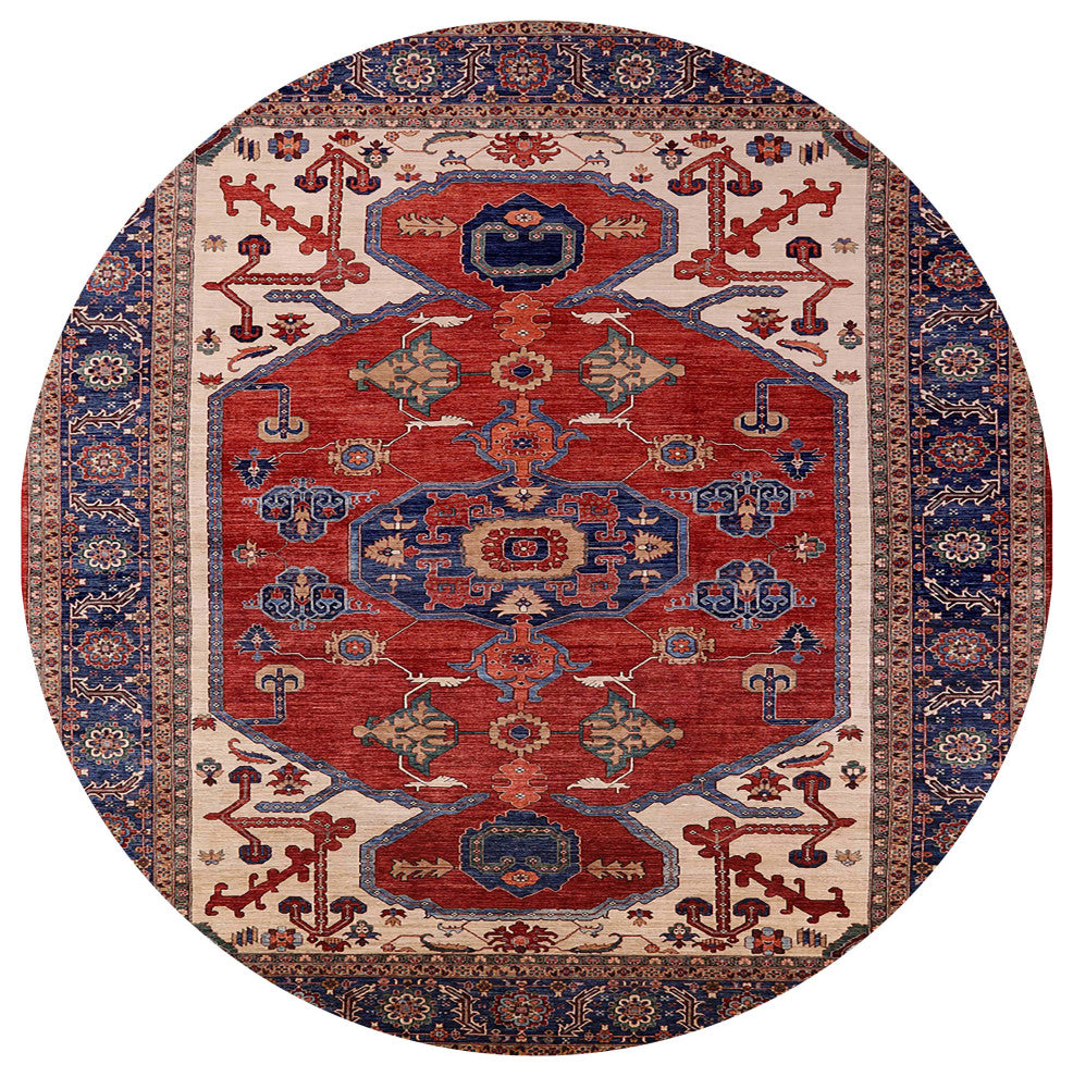 Ahgly Company Indoor Round Mid-Century Modern Area Rugs, 3' Round