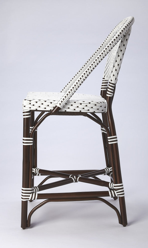 Solstice Rattan Counter Stool, Chocolate